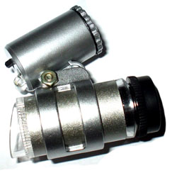 45X Magnifier Loupe Mini Microscope with LED Light